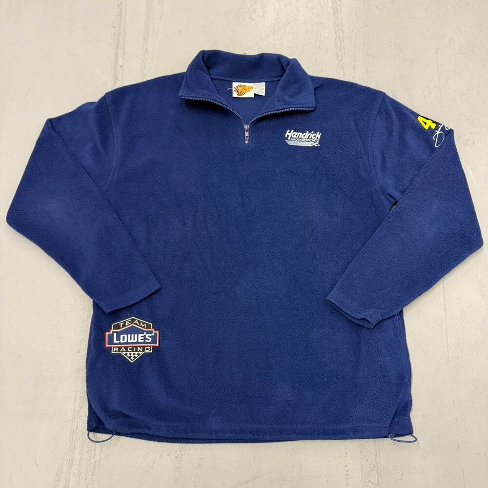 NASCAR Team Lowe's Hendrick Motorsports Blue 1/4 Zip Fleece Size Medium